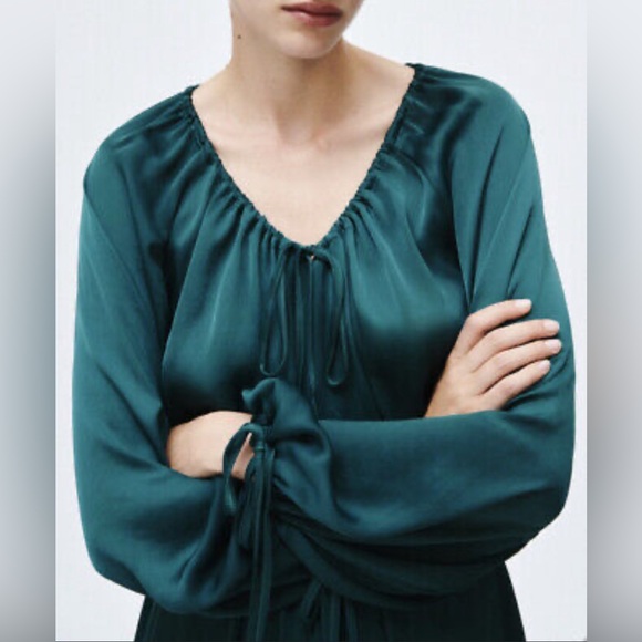 New Zara  jumpsuit with ties - Picture 2 of 7